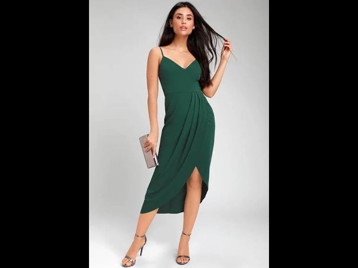 lulus-reinette-dark-green-midi-dress-size-x-small-100-polyester-1