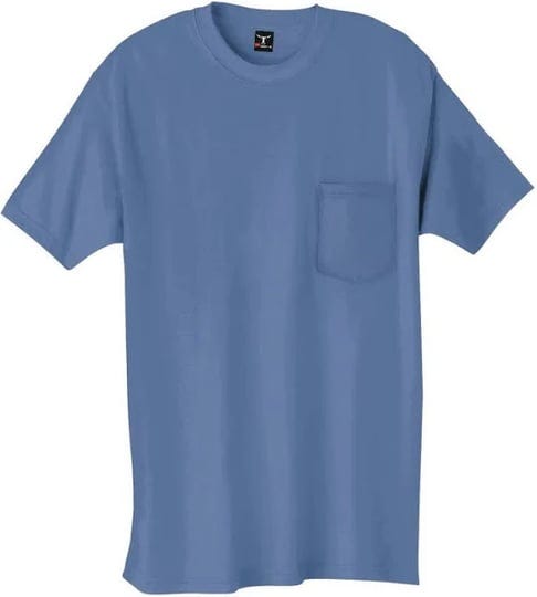 hanes-mens-beefy-t-cotton-short-sleeve-t-shirt-with-pocket-denim-blue-s-1