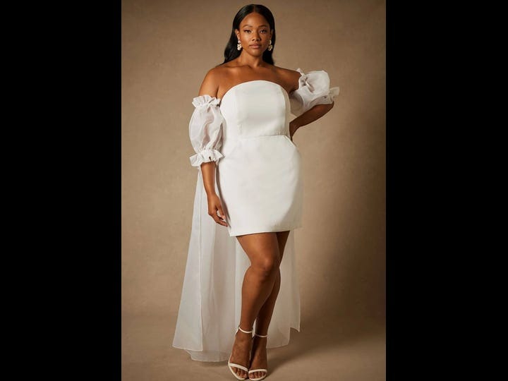 plus-size-womens-bridal-by-eloquii-mini-dress-with-puff-sleeve-cape-in-true-white-size-27