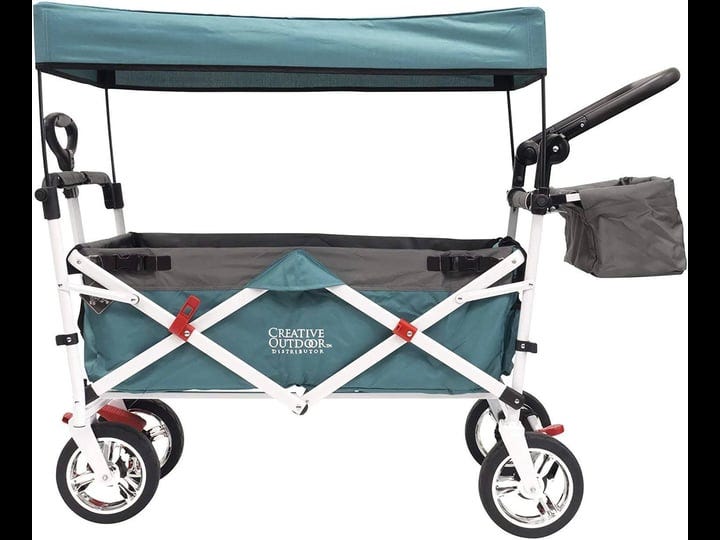 collapsible-folding-push-pull-teal-wagon-stroller-cart-teal-1