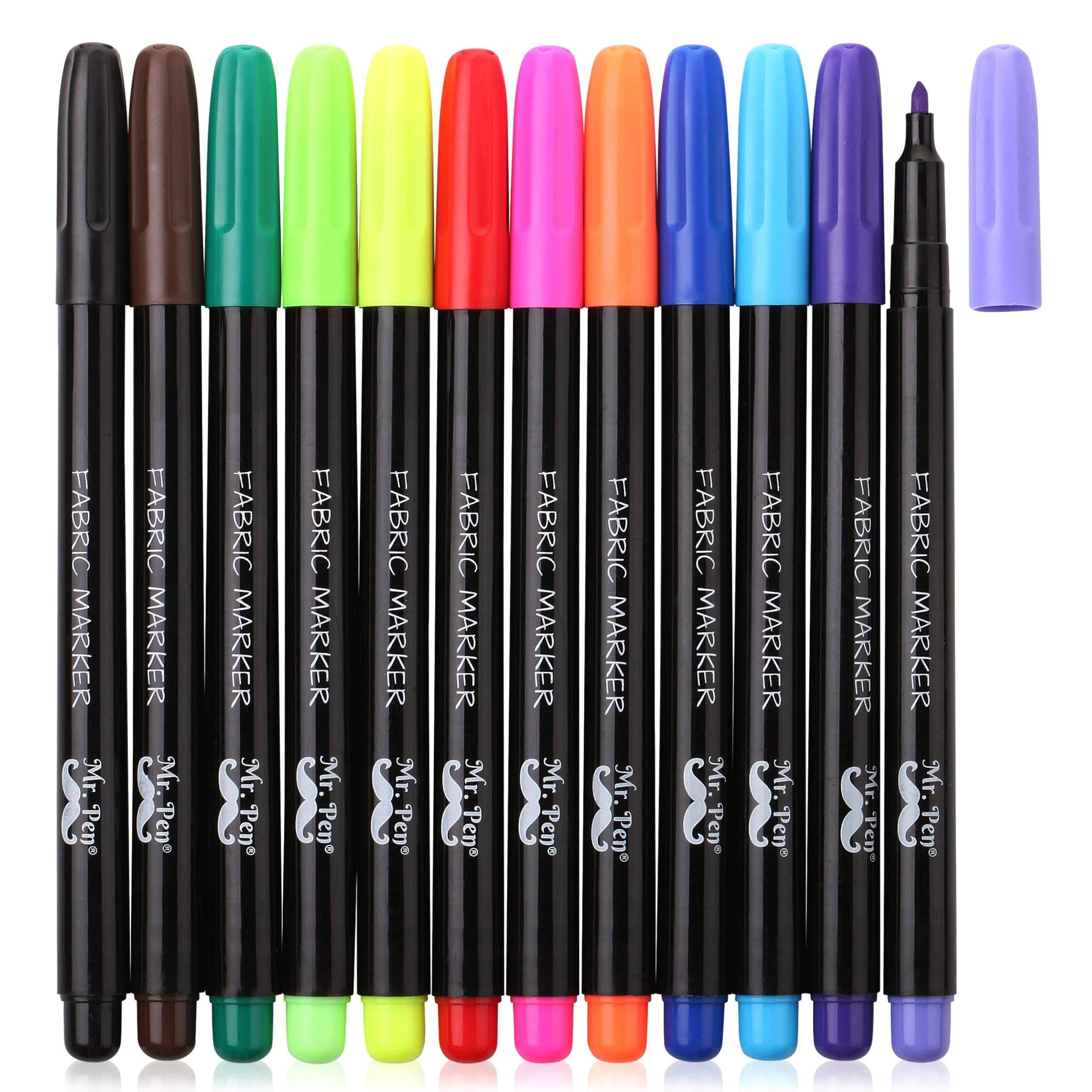 Mr Pen's 12 Permanent Fabric Markers Set | Image