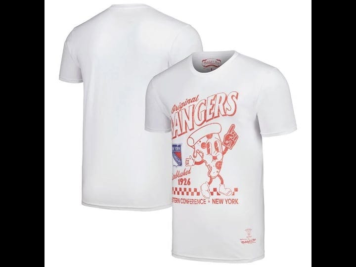 mens-mitchell-ness-white-new-york-rangers-pizza-t-shirt-size-small-1