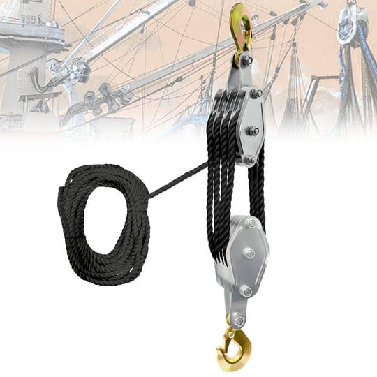 yatointo-rope-hoist-pulley-system-4400lb-pulley-block-and-tackle-8-1-ratio-lifting-power-3-8-65ft-he-1