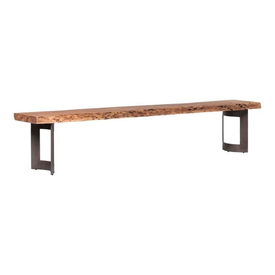 aurelle-home-brown-rustic-live-edge-bench-1