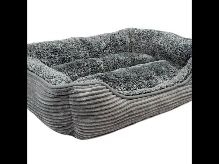 precious-tails-super-plush-corduroy-sherpa-cuddler-dog-cat-bed-gray-1