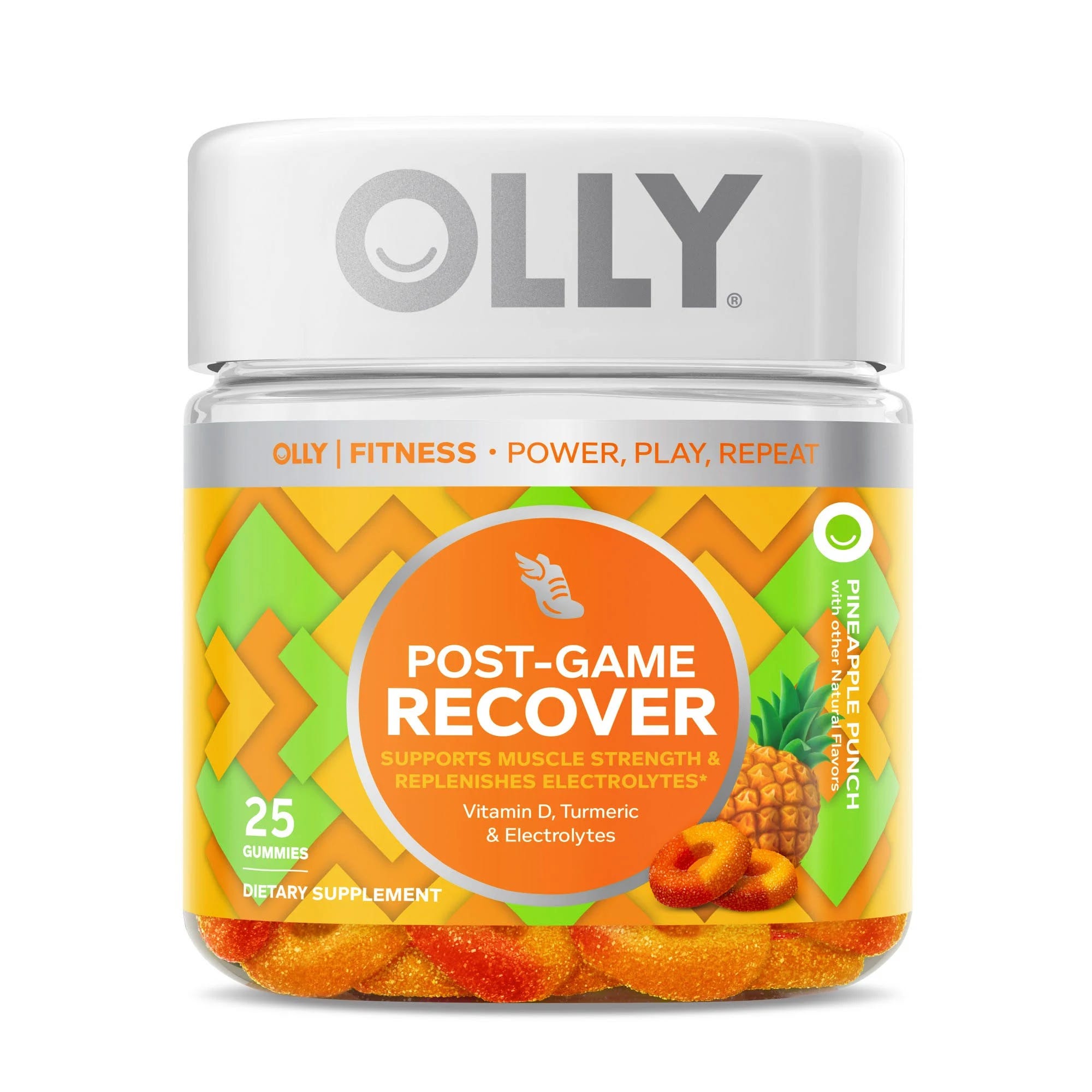 Olly Gummies: Post-Workout Pineapple Punch Recovery Gummies | Image