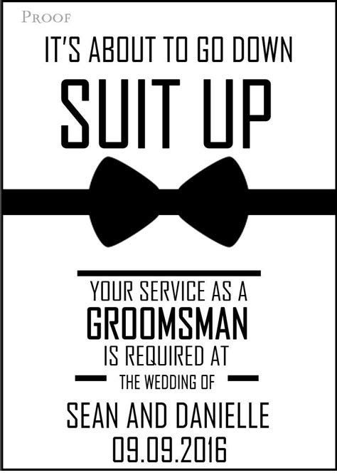 groomsman printable invite   boys