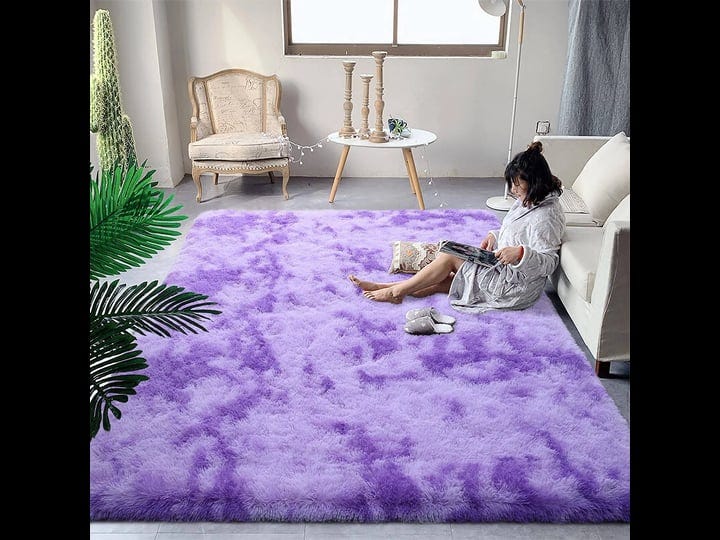 dweike-ultra-soft-shaggy-rugs-fluffy-carpets-tie-dye-rugs-for-4x6-ft-purple-1