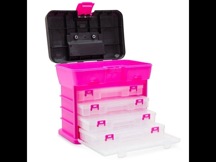 juvale-tool-box-organizer-box-includes-4-13-compartment-slideout-containers-perfect-for-storing-tack-1