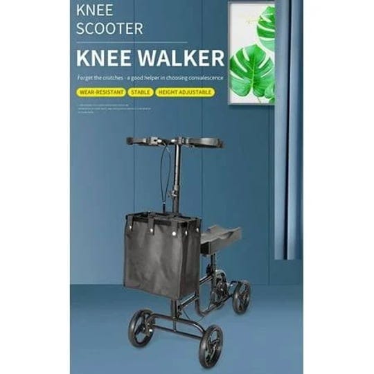 foldable-knee-scooter-steerable-leg-walker-w-basket-adjusted-height-walking-aid-1