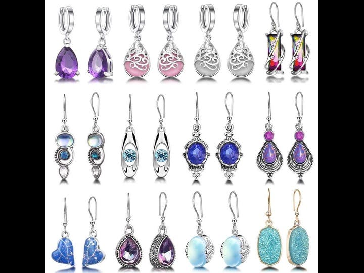 hefanny-12-pairs-teardrop-druse-crystal-drop-dangle-earrings-for-women-girls-cubic-zirconia-huggie-h-1