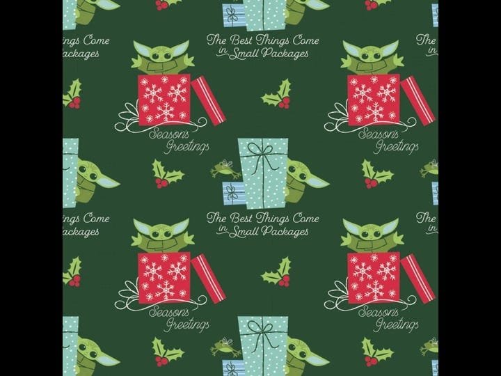 character-winter-holiday-green-star-wars-child-small-packages-fabric-1