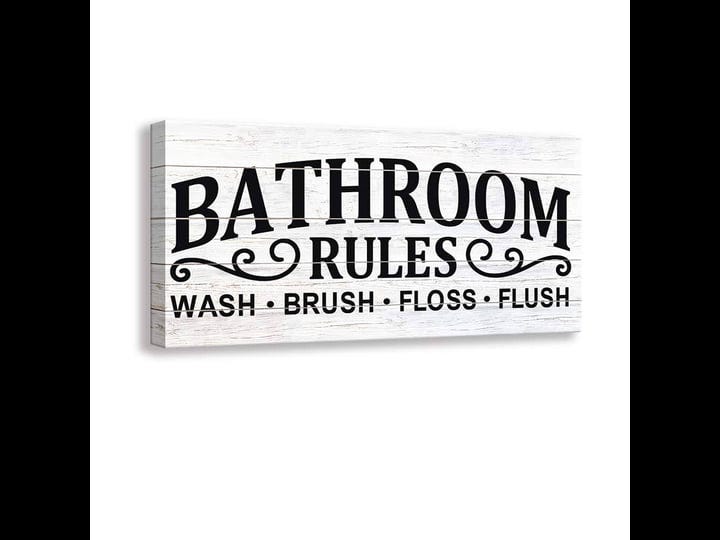 kas-home-vintage-bath-canvas-wall-art-rustic-bathroom-rules-prints-signs-framed-bathroom-laundry-roo-1