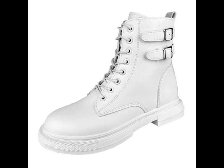 ferwind-womens-ankle-boots-lace-up-hiking-low-heels-female-adult-white-9
