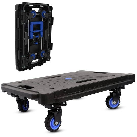 newmond-cart-push-cart-foldable-platform-hand-truck-300lb-weight-capacity-with-360-degree-swivel-whe-1