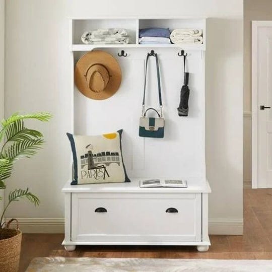 smuxee-modern-entryway-hall-tree-bench-with-coat-rack-with-shoe-cabinet-open-shelf-white-size-40-16l-1