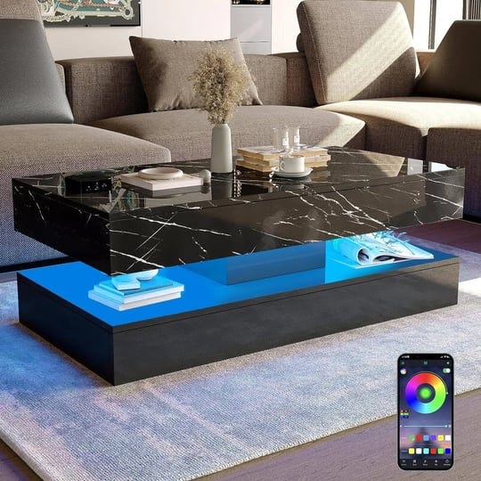 chvans-led-coffee-table-with-2-storage-drawers-modern-high-gloss-black-coffee-table-w-20-colors-led--1