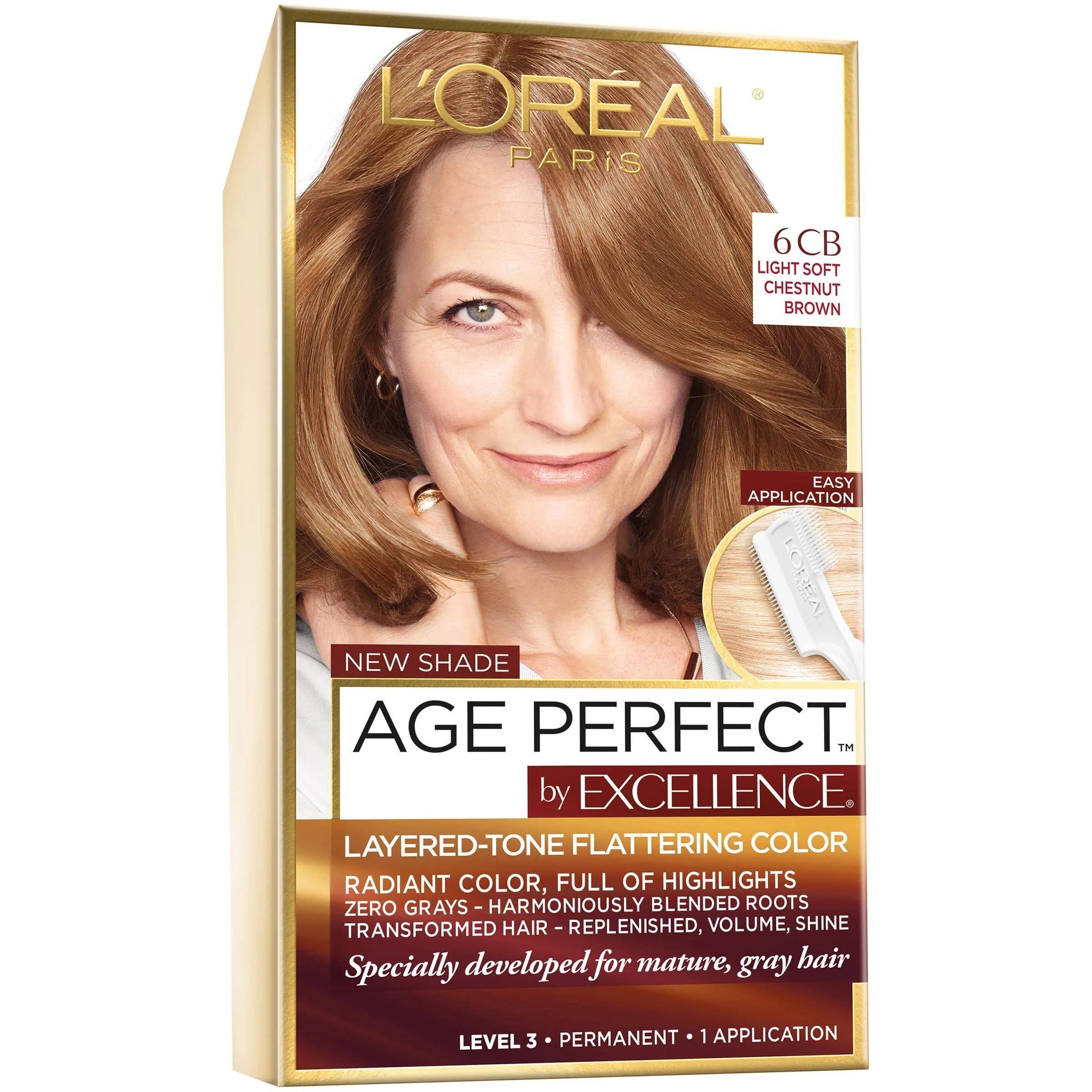 L'Oreal Age Perfect Permanent Hair Color for Mature Hair - Light Soft Chestnut Brown | Image
