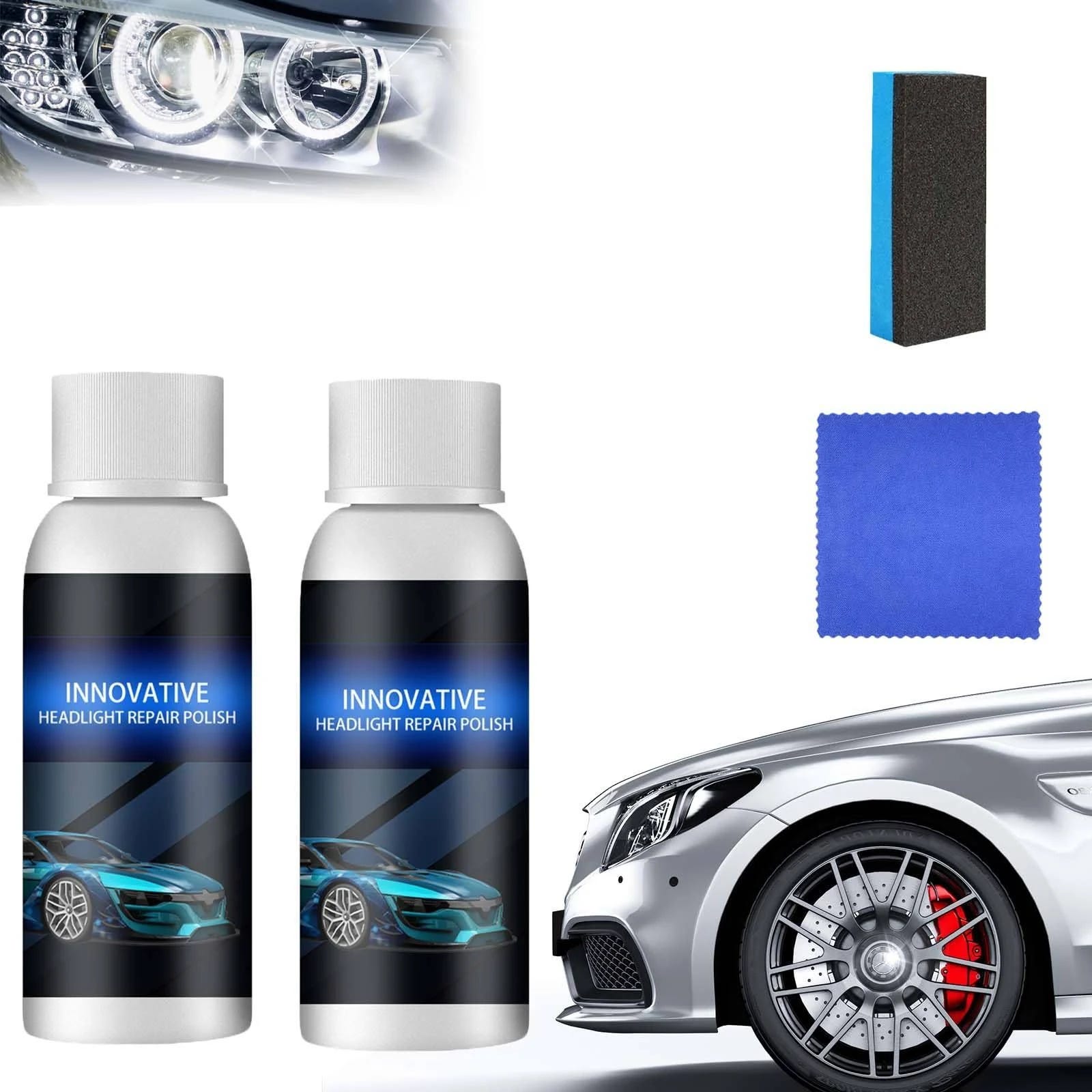 Restore and Protect Your Car's Headlights: Advanced Powerhouse Polish and Coating | Image