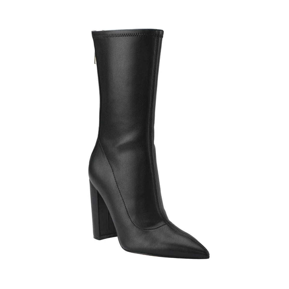 Guess Pointed Black Booties - Dress Style with Zip Closure | Image