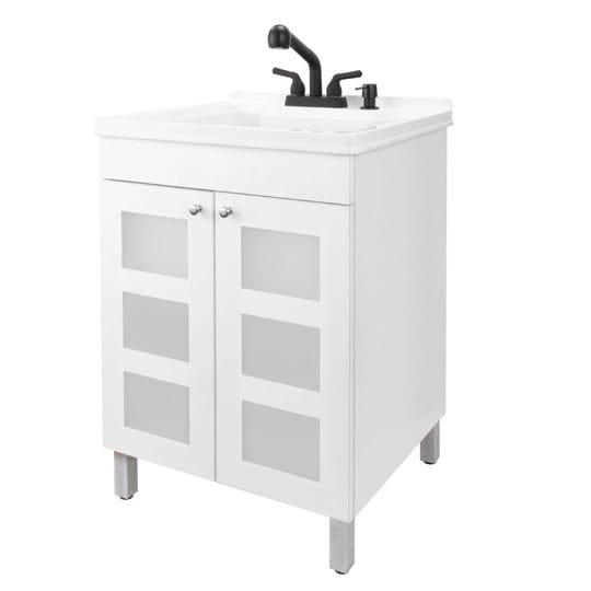 tehila-white-utility-sink-cabinet-pull-out-faucet-soap-dispenser-black-1