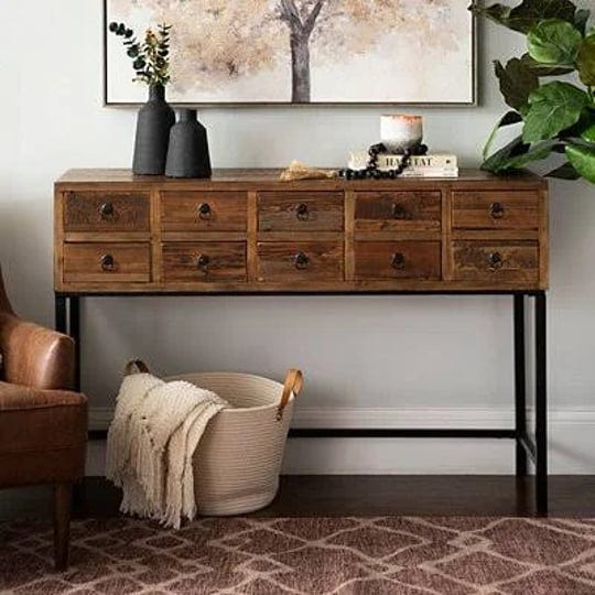 console-table-with-keeping-drawers-brown-48l-x-15w-33h-metal-wood-kirklands-home-1