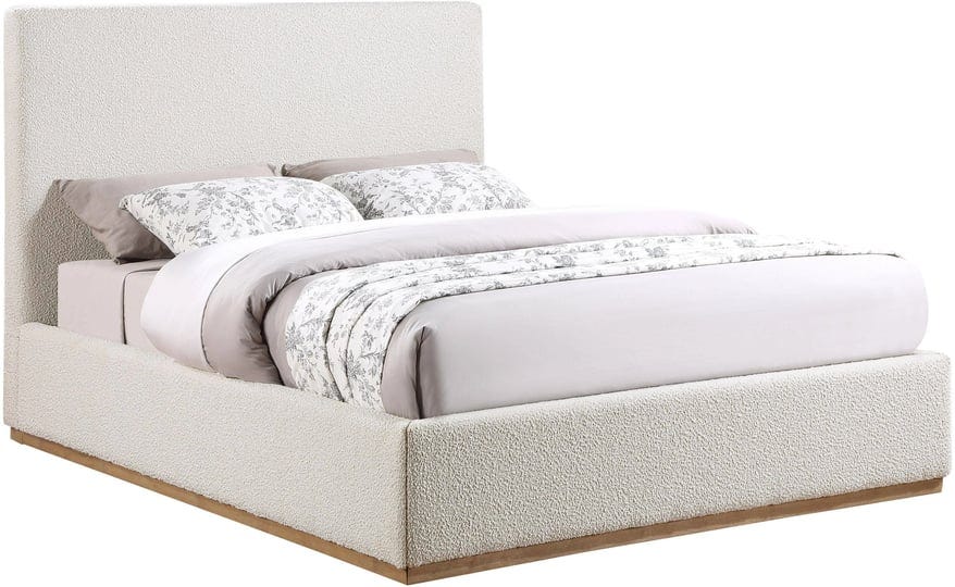 monaco-cream-boucle-fabric-full-bed-meridian-furniture-1