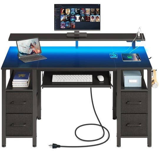 seventable-computer-desk-55-1-with-led-lights-power-outlets-home-office-desk-with-4-drawers-writing--1