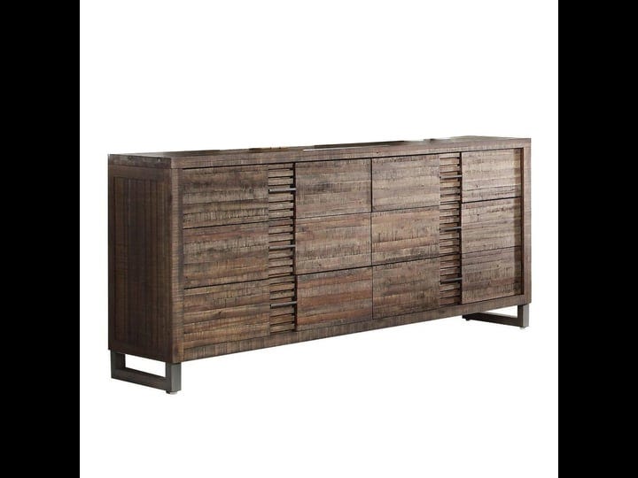 benzara-six-drawers-wooden-dresser-with-metal-sled-legs-reclaimed-oak-brown-1
