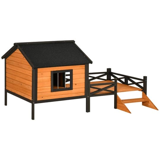 pawhut-67-large-wooden-cabin-style-elevated-outdoor-dog-house-with-po-1