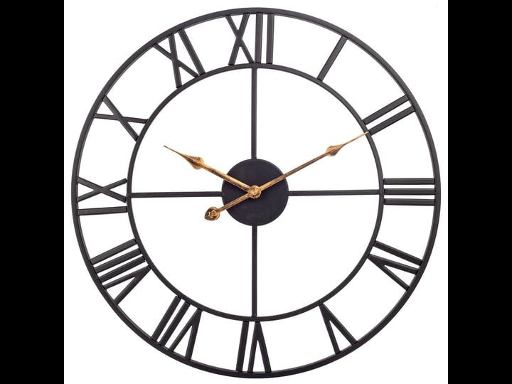 skynature-large-30-inch-industrial-decorative-roman-numeral-wall-clock-black-metal-silent-battery-op-1