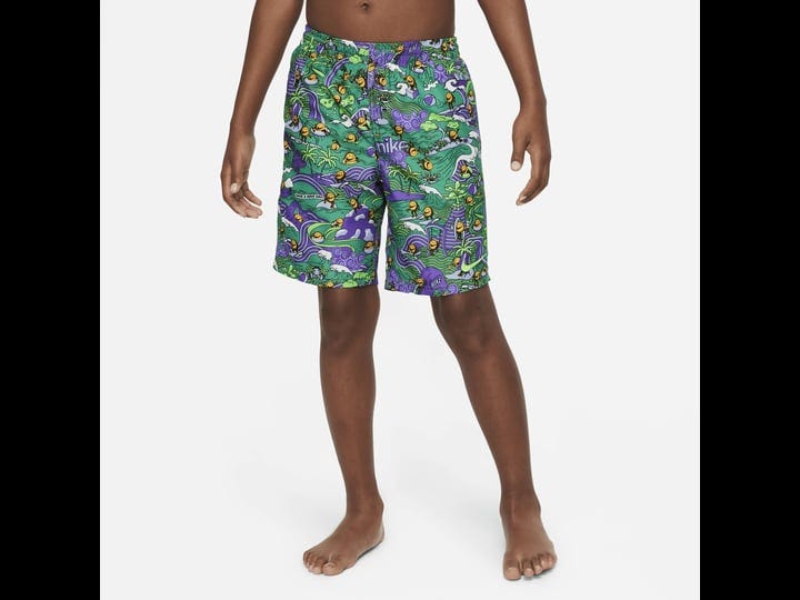 nike-big-boys-7-swim-volley-shorts-active-logo-green-size-medium-polyester-1