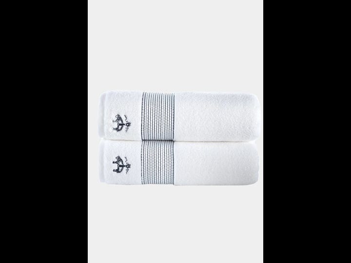 brooks-brothers-rope-stripe-border-2-piece-turkish-cotton-bath-towel-set-anthracite-1