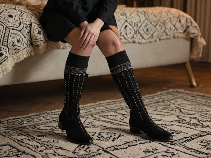 Black-Sock-Boots-Low-Heel-4