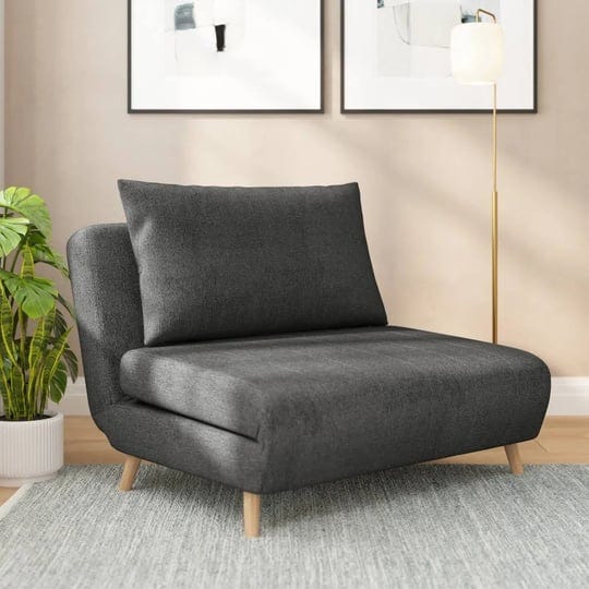 dark-gray-fabric-tri-fold-sleeper-side-chair-convertible-1