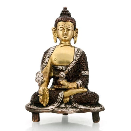craftvatika-6-medicine-buddha-statue-tibetan-buddhism-brass-religious-decor-meditating-peace-harmony-1