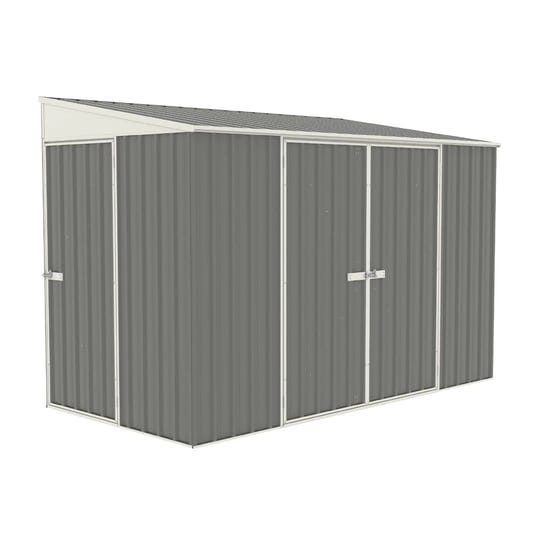 absco-10x5-ft-lean-to-metal-bike-shed-woodland-gray-1