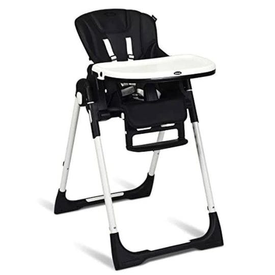 foldable-high-chair-with-multiple-adjustable-backrest-black-1