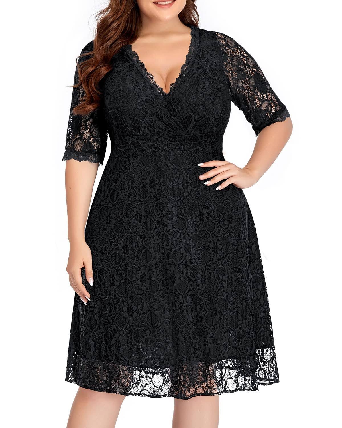 Stylish Midi Dress - Perfect for Plus Size Formal Events | Image