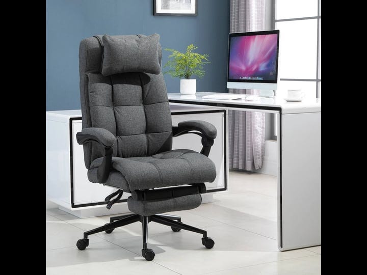 vinsetto-executive-linen-fabric-home-office-chair-with-retractable-footrest-headrest-and-lumbar-supp-1