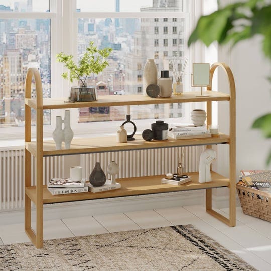 beautiful-3-shelf-open-bookcase-by-drew-barrymore-warm-honey-finish-1