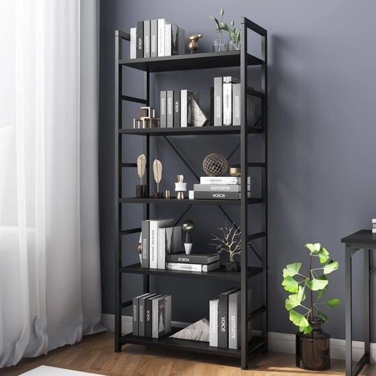 vermess-industrial-bookshelf-5-tier-24inch-black-shelving-unit-wood-bookcase-with-open-shelves-rusti-1