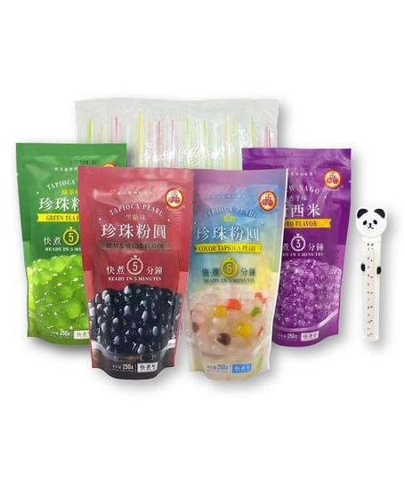 4-pack-wufuyuan-boba-tapioca-pearls-4-varieties-bundle-with-1-pk-of-50-boba-wide-straws-individually-1