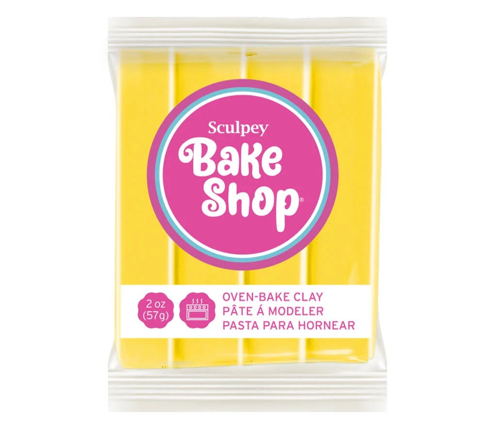 Sculpey Bake Shop Yellow Oven-Bake Clay - Perfect for School Projects and More | Image