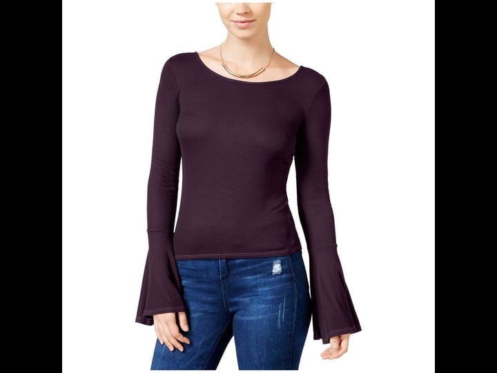 chelsea-sky-womens-purple-long-sleeve-bell-sleeve-scoop-neck-top-size-l-1