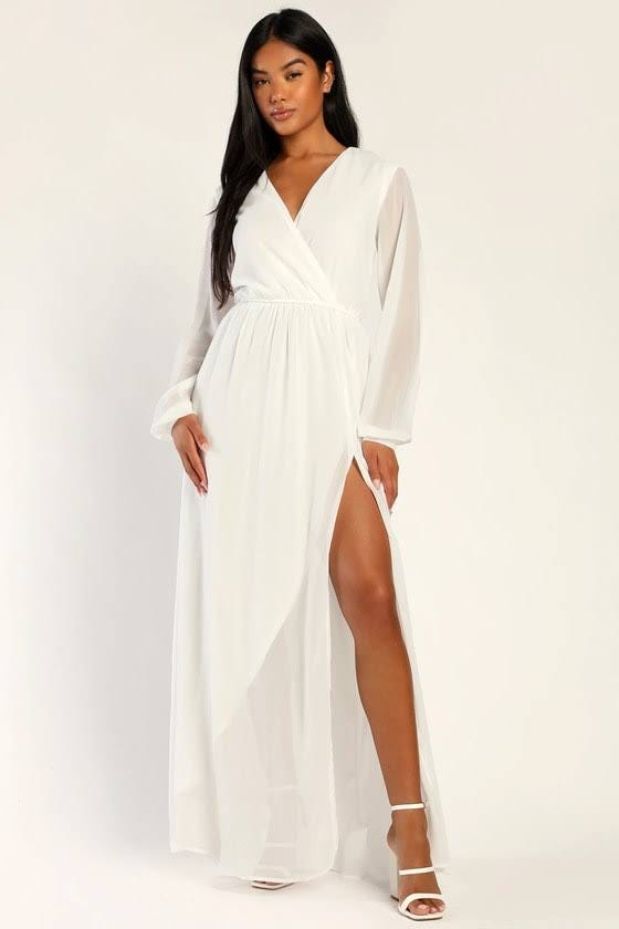 Wondrous Water Lilies White Maxi Dress by Lulus | Image