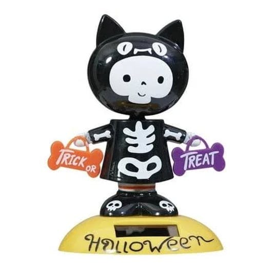 way-to-celebrate-halloween-5-inch-solar-powered-rocking-skeleton-cat-figurine-size-5-inches-black-1