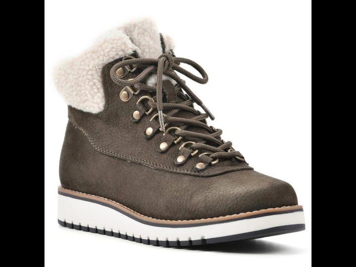 womens-white-mountain-cozy-winter-booties-in-army-size-7-medium-1