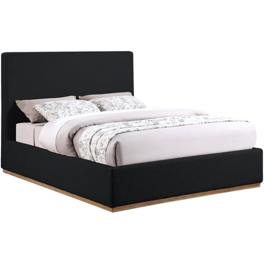 meridian-monaco-black-boucle-fabric-full-bed-1