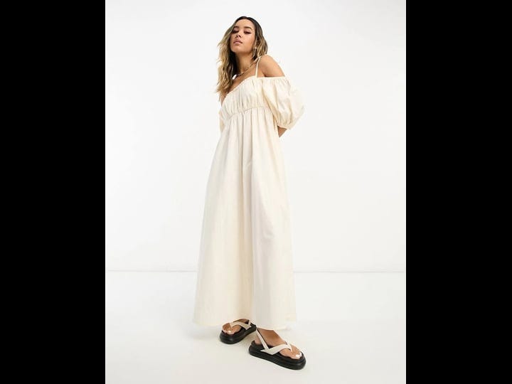 asos-design-cold-shoulder-maxi-dress-in-cream-at-nordstrom-size-6-us-1